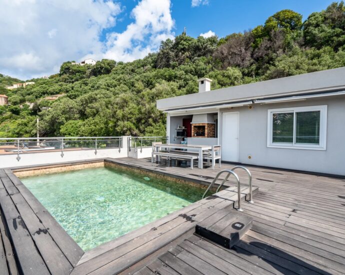 Bastia, Ville di Pietrabugno, Penthouse with Sea View, 4 Bedrooms, Pool, Near Beaches