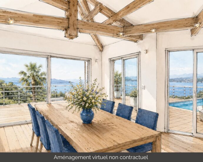 Coti-Chiavari, Villa 6 chambres, vue mer panoramique, appartement, piscine, proche plage
