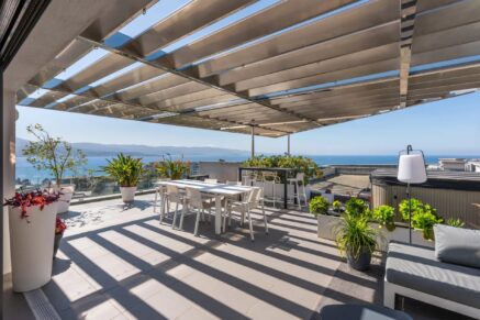 Exclusive,  Ajaccio, Panoramic sea-view penthouse, 3 bedrooms, close to the beach
