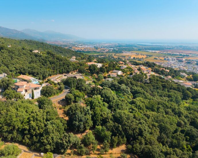 Greater Bastia, Borgo, Building Plot with Permit, Sea View, Close to Beaches and Shops