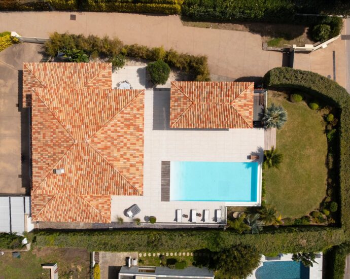 Ajaccio, Route des Sanguinaires, Villa vue mer panoramique, 5 chambres, piscine, plage à pied