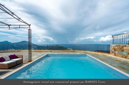 Pigna, Sant Antonino, Shepherd-style villa, 3 bedrooms, panoramic sea and mountain views