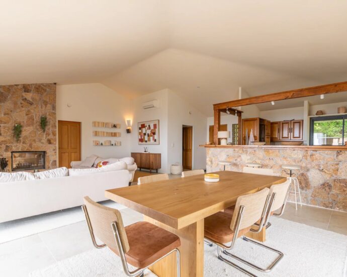 Porto-Vecchio, 3 villas, 7 chambres, piscine, vue mer et montagnes, proche plage