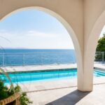 Ajaccio, Route des Sanguinaires, Villa vue mer panoramique, 4 chambres, piscine , plage à pied