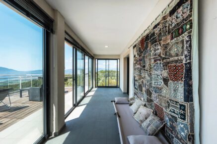 Porticcio, Villa de plain-pied, 4 chambres, piscine, vue mer panoramique, proche des plages