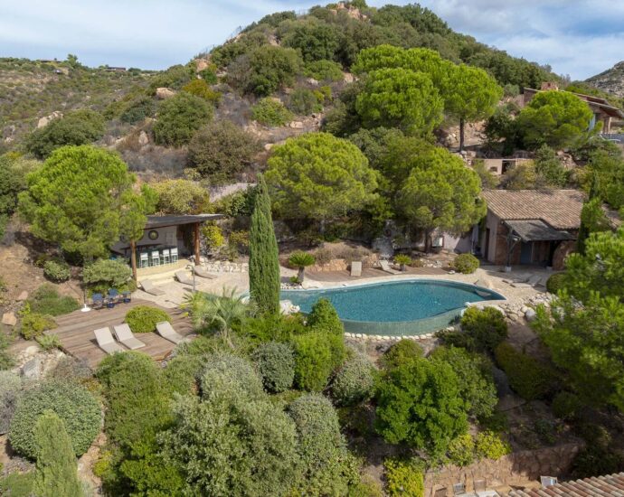 Porto-Vecchio, Palombaggia, Villa vue mer panoramique, 6 chambres, plage à pied