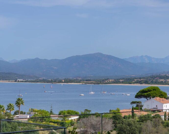 Exclusivité, Porticcio, appartement vue mer panoramique, 2 chambres, terrasse, parking, plage à pied