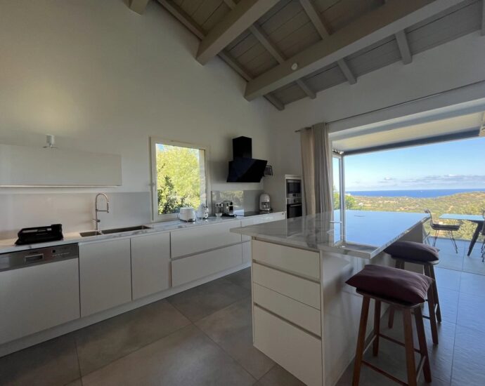 Aregno, proche L&rsquo;Ile Rousse, Villa 3 chambres, piscine, vue panoramique, proche plage
