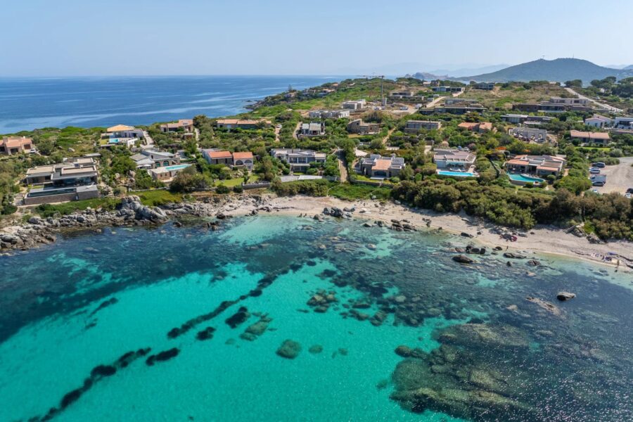 Corbara, Marine de Davia, Villa vue mer panoramique, 5 chambres, piscine, domaine privé, plage à pied