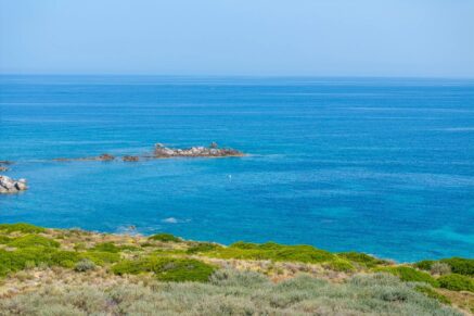 Corbara, Marine de Davia, Villa vue mer panoramique, 5 chambres, piscine, domaine privé, plage à pied