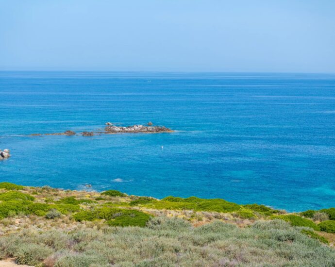 Corbara, Marine de Davia, Villa vue mer panoramique, 5 chambres, piscine, domaine privé, plage à pied