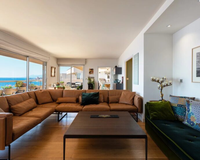 Ville-di-Pietrabugno, Penthouse, résidence pied dans l’eau, vue mer panoramique, ascenseur, 4 chambres, garage, plage à pied
