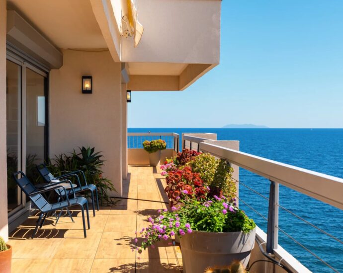 Ville-di-Pietrabugno, Penthouse, résidence pied dans l’eau, vue mer panoramique, ascenseur, 4 chambres, garage, plage à pied