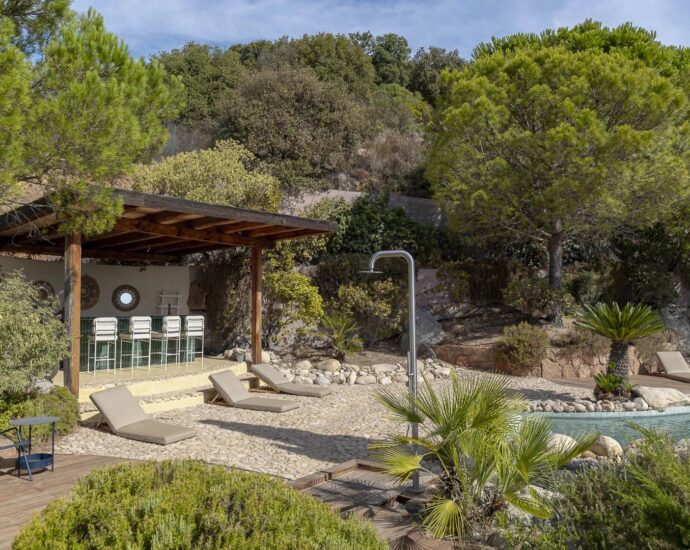 Porto-Vecchio, Palombaggia, Villa vue mer panoramique, 6 chambres, plage à pied