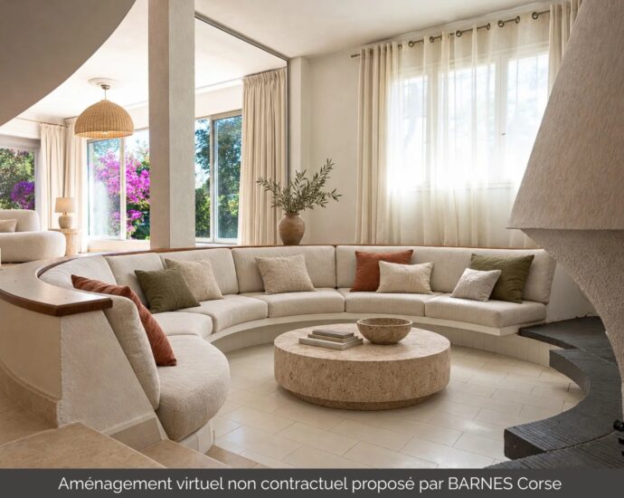 Exclusivité, Biguglia, proche Bastia, Villa plage à pied, 4 chambres, vue dégagées sur les montagnes