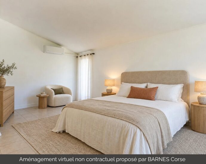 Exclusivité, Biguglia, proche Bastia, Villa plage à pied, 4 chambres, vue dégagées sur les montagnes